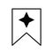 Favorite bookmark icon, vector illustration. Favourite symbol. Line icon