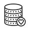 Favorite database thin line vector icon