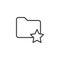 Favorite folder outline icon