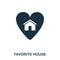 Favorite House creative icon. Simple element illustration. Favorite House concept symbol design from real estate
