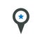 Favorite like location pin position rate star icon