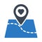 Favorite location glyph color vector icon