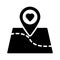 Favorite location glyph flat vector icon