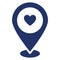 Favorite location, heart Isolated Vector icon which can easily modify or edit