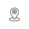 Favorite location pin outline icon