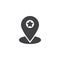 Favorite location pin vector icon