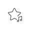 Favorite music rate line icon