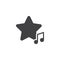 Favorite music rate vector icon