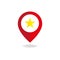 Favorite place, Location maps pin icon vector, Pin with star, GPS, Illustration
