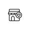 Favorite Shop line icon vector design