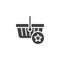 Favorite shopping basket vector icon