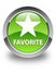 Favorite (star icon) glossy green round button