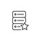 Favorite storage server line icon