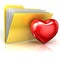 Favorites, heart folder icon