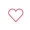 Favorites, heart icon solated minimal linear icon. Valentines day. Line vector icons for websites and mobile minimalistic flat