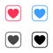 Favorites icon, Heart, Love sign symbol, Bookmark symbol, button