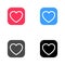 Favorites icon, Heart, Love sign symbol, Bookmark symbol, button