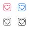 Favorites icon, Heart, Love sign symbol, Bookmark symbol, button