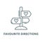 Favourite directions vector line icon, linear concept, outline sign, symbol