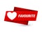Favourite (heart icon) premium red tag sign