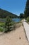 Fawn Lakes concrete pathway in northern New Mexico.