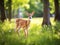 Fawn on the lawn  Made With Generative AI illustration