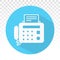 Fax machine flat icons for apps and websites