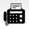 Fax machine flat icons on a transparent background