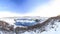 Faxafoss waterfalls along the Golden Circle route in snowy Winter Iceland