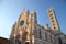 FaÃ§ade of magnificent marble cathedral in Siena, Italy