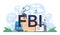FBI agent typographic header. Police officer or inspector investigating