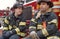 FDNY firefighters on duty, New York City, USA