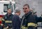 FDNY firefighters on duty, New York City, USA