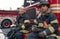 FDNY firefighters on duty, New York City, USA