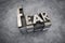 Fear word abstract in gritty vintage letterpress metal types