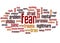 Fear word cloud concept