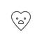 Fearful Face emoticon outline icon