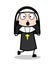 Fearful Nun Character Face Expression