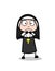 Fearful Nun Woman Face Expression