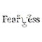 Fearless abstract quote lettering. Calligraphy inspiration graphic design typography element. Cute simple vector sign grunge style