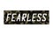 Fearless - knitted camouflage slogan for t-shirt design.