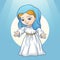 the feast of the assumption of the blessed virgin Mary, cute cartoon