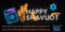 The feast of the giving of the Torah. Vector set of realistic isolated neon sign of Shavuot Jewish holiday logo for