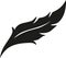 Feather black vector