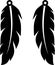 Feather earrings svg vector cut file for cricut and silhouette earrings template