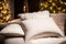 Feather Filled Christmas Pillows A Cozy Holiday Delight.AI Generated