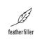 feather filler icon. Element of raw material with description icon for mobile concept and web apps. Outline feather filler icon