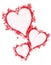 Feather Grunge Red Hearts Clip Art