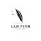 Feather law firm logo template