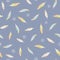 Feather leaves colorful seamless pattern background - vector illustration